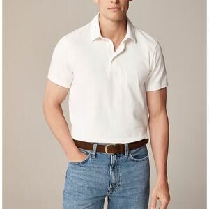 J.‎ Crew Men's Ivory Sueded cotton polo shirt NWT